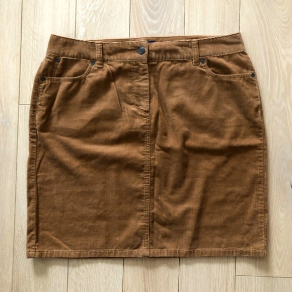 Talbots Petites Corduroy Mini Skirt in Tan Size 12P - Picture 1 of 10